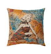 Serene Surfing 5 03 Outdoor Pillow with a calming wave pattern, perfect for patio relaxation.